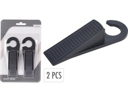 Set van 2x stuks deurstoppers/deurwiggen kunststof 12,5 cm - Deurwig - Deurstopper