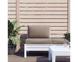 Set van 2x Tuinkussens voor Palletbanken - Waterafstotend Oxford Stof Taupe