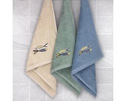 Set van 3 Absorberende Keukendoeken van Badstof, 50x50 cm