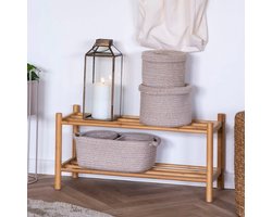 Set van 3 beige katoenen manden - Cadima. - House Nordic - Manden - Beige - Katoen