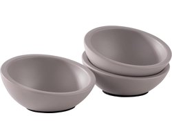 Set van 3 beton schalen Ø 10 cm hoogte 45 cm meubelvriendelijke onderkant