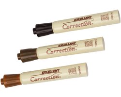 Set van 3 bruine watervaste stiften voor meubelreparatie