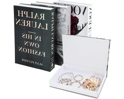 Set van 3 Decoratieve Boeken voor Salontafel - Moderne Kunst, Fake Boeken en Mode Decoratie