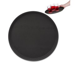 Set van 3 dienbladen - Antislip - Zwart - Kunststof