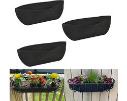 Set van 3 dozen - vervanging voor plantenbakmandvoeringen, niet-geweven stof hangende plantenvoering voor muur - ShopVlot