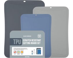 Set van 3 Flexibele TPU Snijmatten - Duurzame en Messvriendelijke Keukensnijplanken