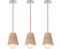 Set van 3 Hanglamp Moderne Steen E27 Kroonluchter Woonkamer Plafondlamp voor Slaapkamer Keuken