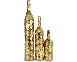 Set van 3 Hoge Gouden Vazen voor Woonkamer