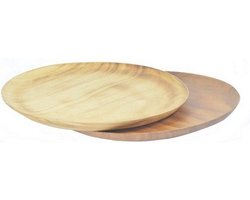 set van 3 houten borden - 22 cm - Kinta - fair trade