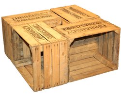 Set van 3 Houten Decoratieve Kisten