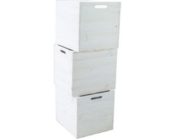 Set van 3 Houten Opbergkisten voor Kallax, Universaal en Duurzaam
