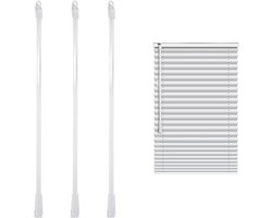 Set van 3 jaloeziestangen met 3 haken en handgrepen, onderhoudsaccessoires voor verticale jaloezieën, jaloezieopeners, geschikt voor jaloezieën en gordijnen