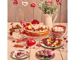 Set van 3 Kerstborden - Multicolor - Groot - Herbruikbaar Kunststof - Voor Tafeldecoratie