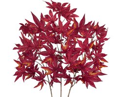 Set van 3 Kunststof Esdoorn Takken 76 cm voor Herfstdecoratie, Decoratieve Takken en Kunstplanten