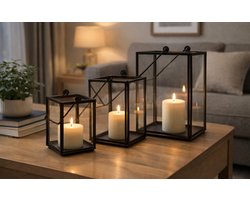 Set van 3 lantaarns