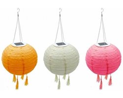 Set van 3 lantaarns op zonne-energie D20cm SHANGRI LA