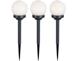 Set van 3 LED outdoor solar lampen globe ontwerp aarde spike stekker lichten tuinpad verlichting