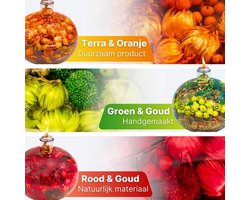 Set van 3 Olielampen – Groen, Rood & Terra – Glazen Sfeerlampen – 13CM – Inclusief Olie & Decoratie - Moederdag - Aanbieding