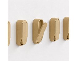 Set Van 3 Opvouwbare Wandhaken Houtlook Eiken Kapstok Haak - Ruimtebesparende Inklapbare Wandhanger Voor Jas Tas Sleutel Handdoek - Moderne Design Wandhaak Met Schroeven Voor Hal Badkamer Slaapkamer - Oak
