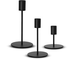 Set van 3 Stalen Kaarsenhouders