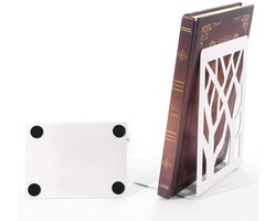 Set van 3 Stijlvolle Metalen Boekensteunen voor Thuis en Kantoor