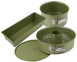 Set van 3 taartvormen van 18 tot 30 cm Zenker Green Vision