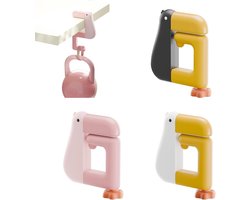 Set van 3 Vouwbare Tafel Handtas Haken met Eendpatroon - Ideaal voor Kantoor, Restaurant en Schoolgebruik