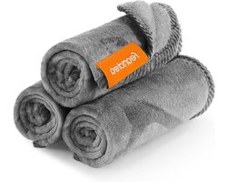 Set van 3 wasbare huisdierdekens XS 60 x 40 cm voor katten en kittens - Flanel beschermdeken voor bank - Leisteengrijs - PPB011G01