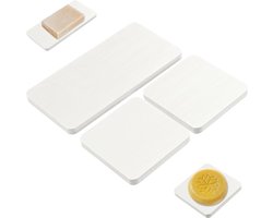 Set van 3 Waterabsorberende Stenen Zeepschaaltjes voor Badkamer en Keuken