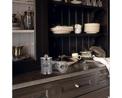 Set van 3 zout- en peperschudders met dienblad, glazen kristallen gemalen diamanten, zout- en peperbus, voorraadpot, keukenaccessoires