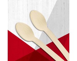 Set van 30 Fackelmann Move houten picknick theelepels