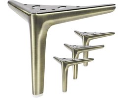 Set van 4 Antieke Messing Meubelpoten 15cm voor Bank, Kast, Tafel en Ottomaan