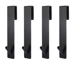 Set van 4 Badkamerringen zonder Boren - RVS Handdoekhaken met Rubber Bescherming voor Glazen Wanden - Ideaal voor Handdoeken en Douches