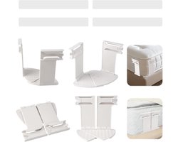 Set van 4 Bedlakens Houders met Vergrendelbare Strips voor Beddengoed, Dekens en Matrasbescherming, Geschikt voor Fitted Sheets en Eenvoudige Montage