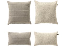 Set van 4 Buitenkussens - Luxe outdoor kussens - Augusta - Talia - Dutch Decor - 45x45 cm - 50x30 cm - inclusief binnenkussens