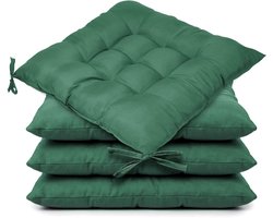 Set van 4 Comfortabele Wasbare Zitkussens voor Eetkamerstoelen, 40x40cm, Ideaal voor Keuken, Tuin en Terrasgebruik