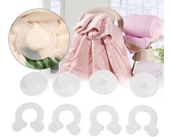 Set van 4 Dekbedhoes Klemmen voor Bedlinnen - Bevestigingsclips voor Dekbed en Quilts, Plastic en Antibacterieel