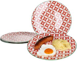 Set van 4 dinerborden Makina rood 26.5cm Ritzenhoff & Breker - 44768