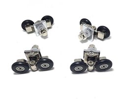 Set van 4 Douchedeur Rollen 25mm - Dubbele Wielen voor Douchecabines