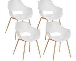 Set van 4 eetkamerstoelen MILLERS Wit