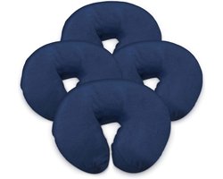 Set van 4 Flanellen Gezichtssteunhoezen - Extra Dikke, Zachte Massage Bank Kussenhoes