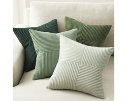 Set van 4 fluwelen kussenhoezen voor een stijlvol interieur