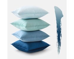 Set van 4 Fluwelen Kussenslopen 40 x 40 cm voor Woonkamer en Slaapkamer