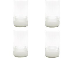 Set van 4 glazen - helder upcycled glas 400ml - duurzame keuze