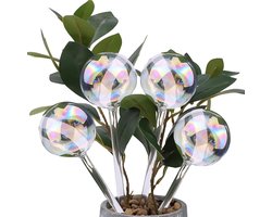 Set van 4 Glazen Waterballen voor Automatische Bewatering van Kamerplanten, Tuin en Balkon, Ideaal Watergeefsysteem voor Potplanten en Bloembakken