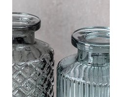 Set van 4 groene glazen vazen - Tafeldecoratie voor lente en bloemen