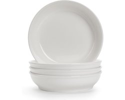Set van 4 Grote Diepe Pastaborden van 20 cm, Ideaal voor Soepen, Salades en Noodles, Veelzijdige Schalen voor Fruit en Diner