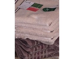 Set van 4 handdoeken Bamboe / Katoen Ecru