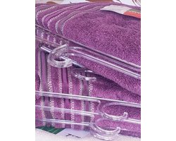 Set van 4 Handdoeken Paars, Bamboe /Katoen