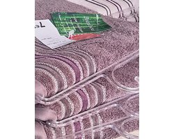 Set van 4 Handdoeken Taupe, Bamboe / Katoen